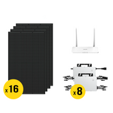 Complete 6.4kW DIY solar grid-tie kit with 16 REC 405W solar panels, Hoymiles micro inverters, and all necessary mounting components. Ideal for 100A electrical panels. Ships across Canada